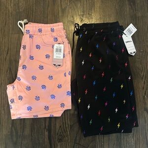 Drill Clothing Pink and Black Shorts Set Medium